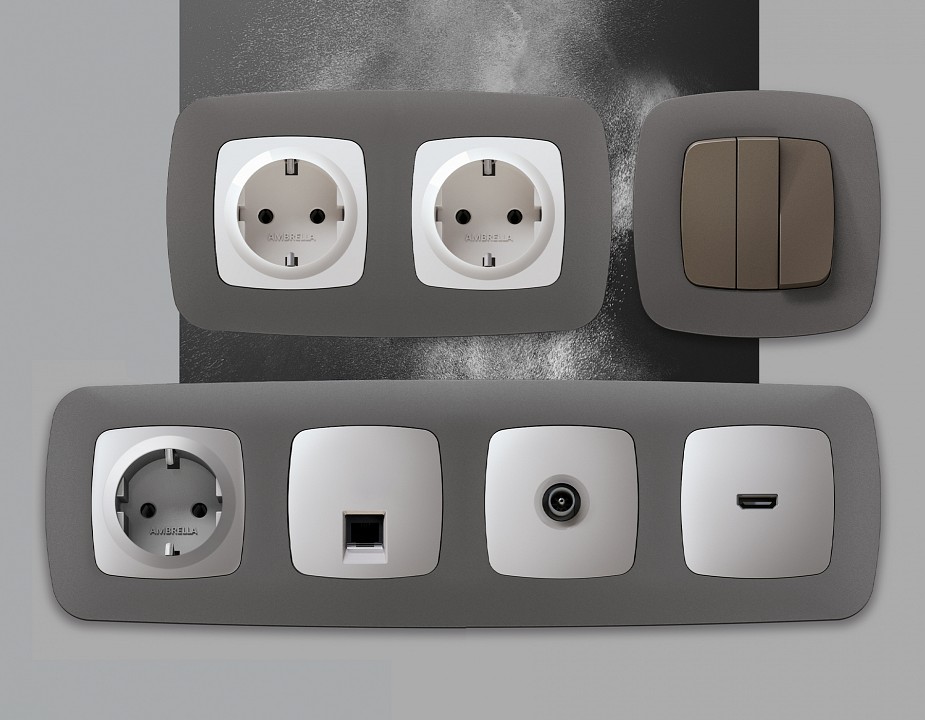 Рамка на 1 пост ambrella volt omega of140651