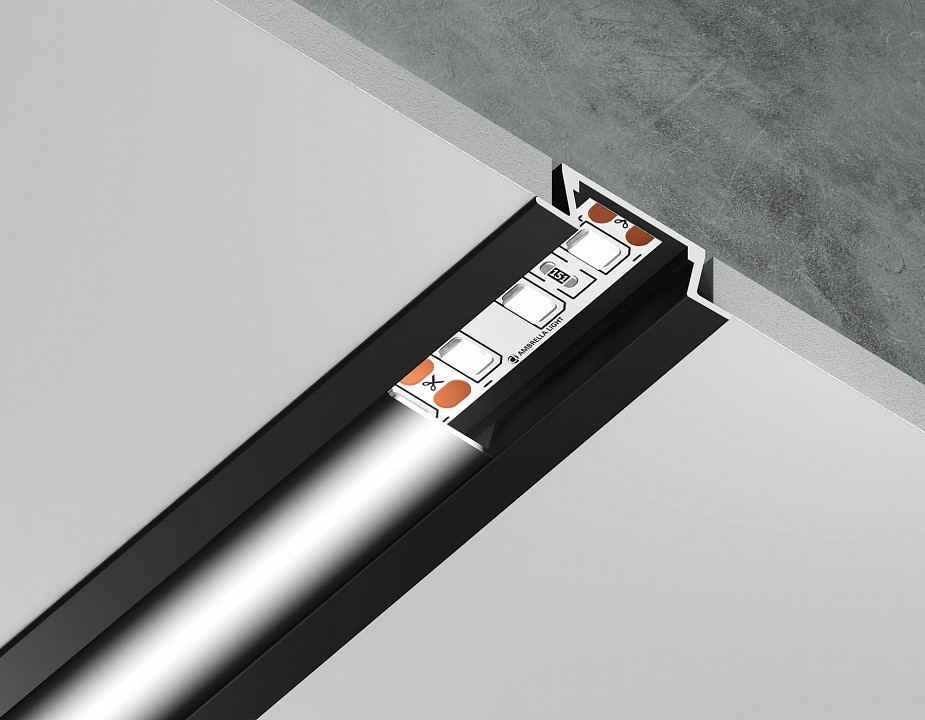 Профиль встраиваемый ambrella light gp gp1001bk/bk