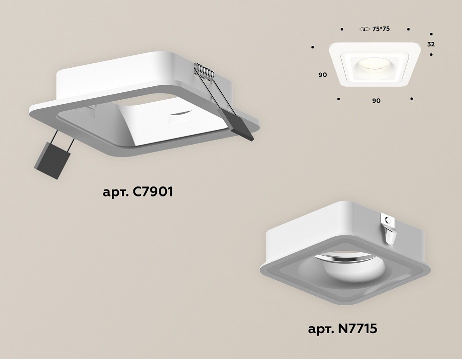 Встраиваемый светильник ambrella light xc xc7901011