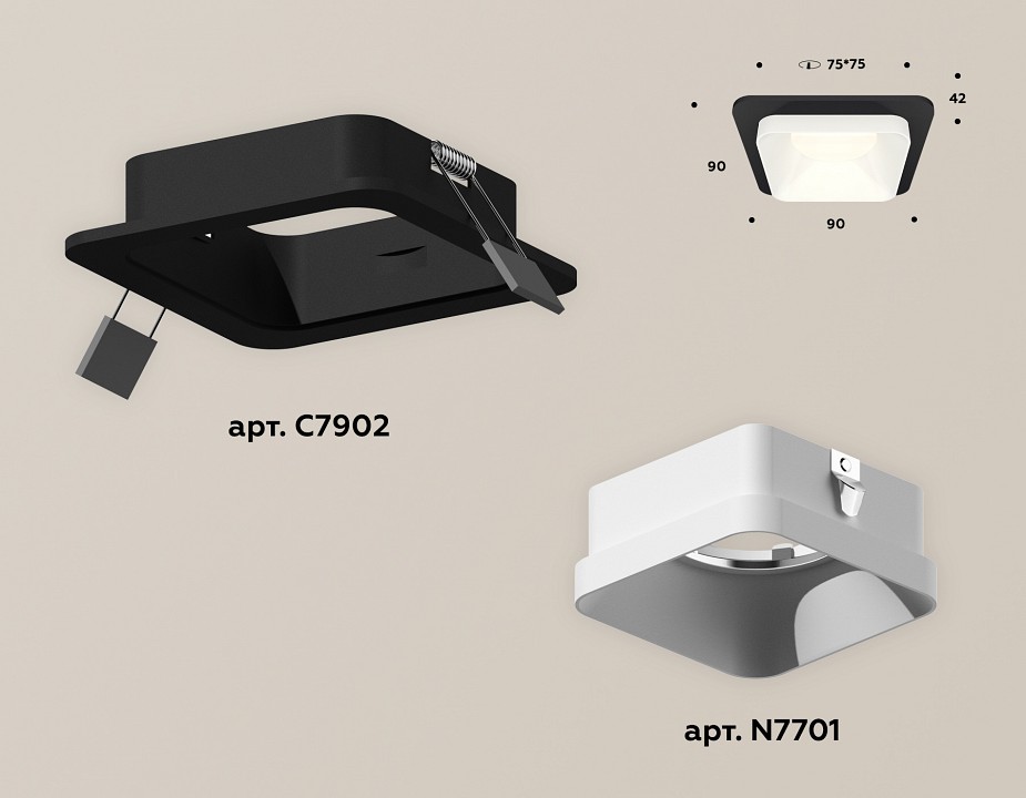 Встраиваемый светильник ambrella light xc xc7902001