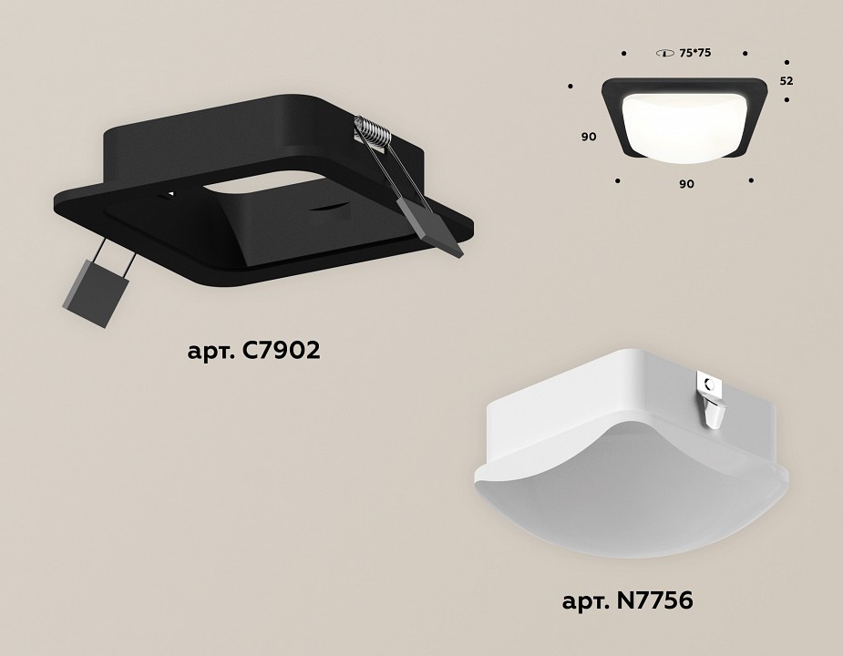 Встраиваемый светильник ambrella light xc xc7902014