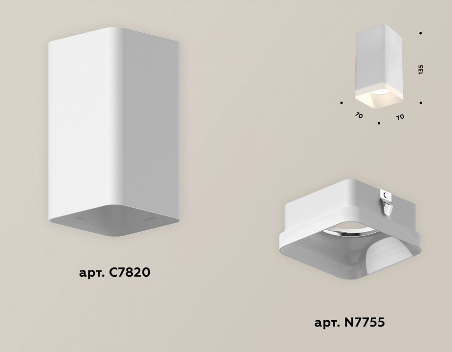 Накладной светильник ambrella light xs xs7820021