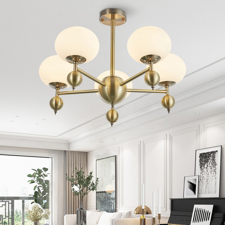 Люстра на штанге arte milano neapolis-70307 270307/5 gd