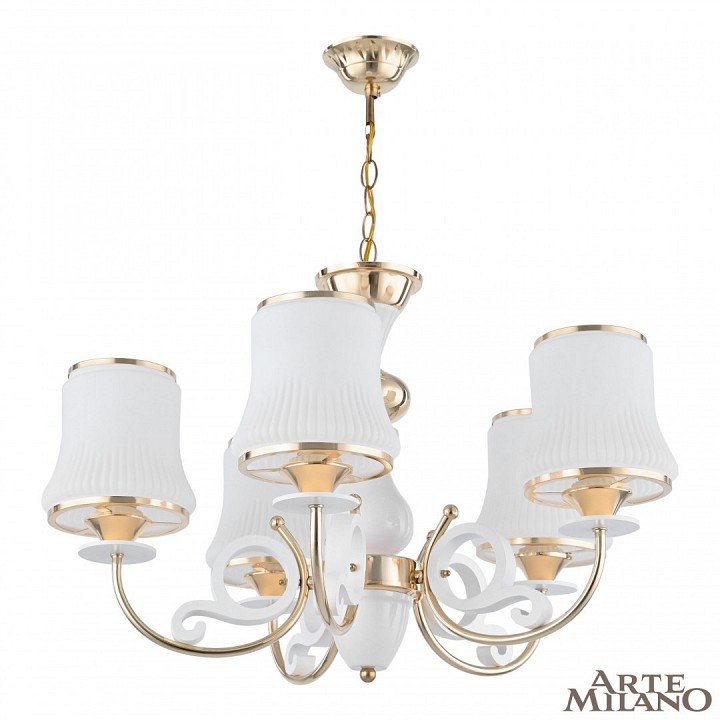 Подвесная люстра arte milano florentia-1097 301097/5 wh/gd