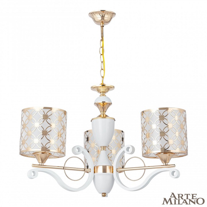 Подвесная люстра arte milano florentia-3097 303097/3 wh/gd