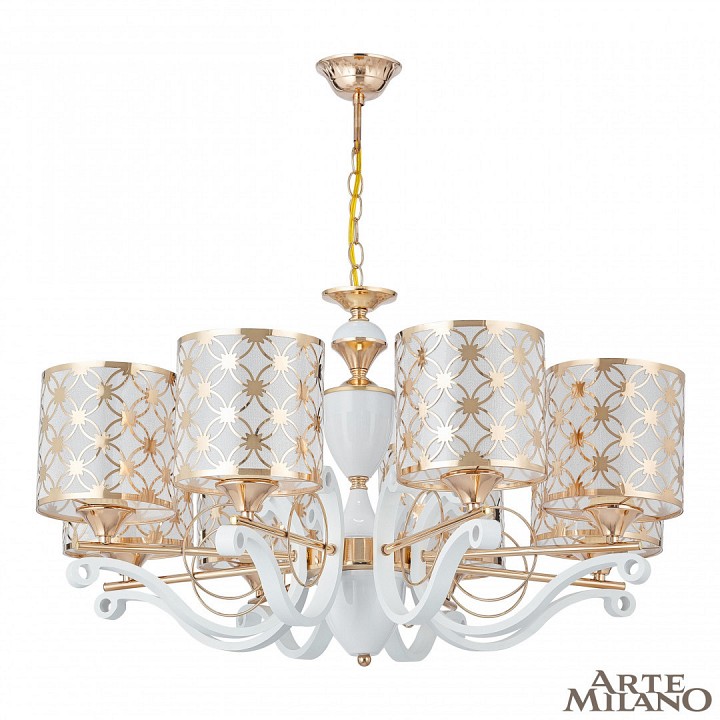 Подвесная люстра arte milano florentia-3097 303097/8 wh/gd