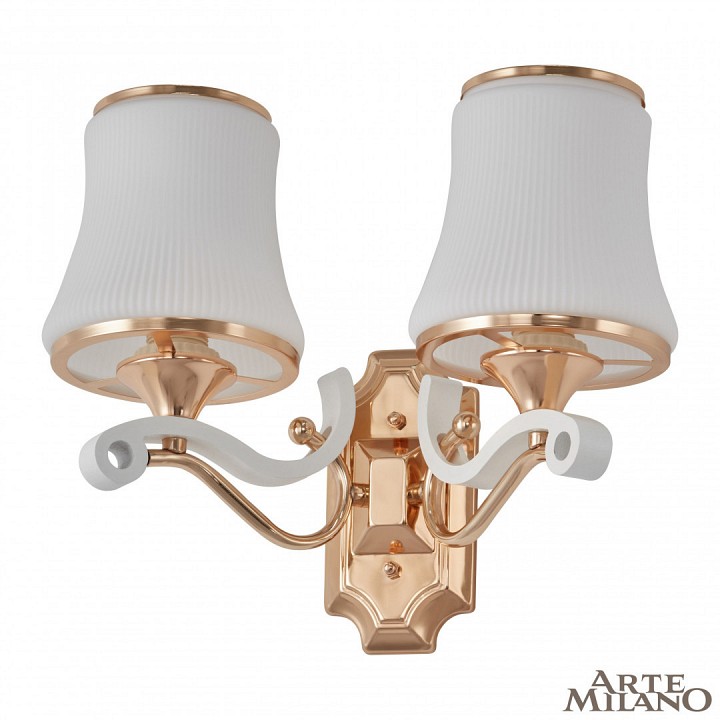 Бра arte milano florentia-3987 303987/2w wh/gd