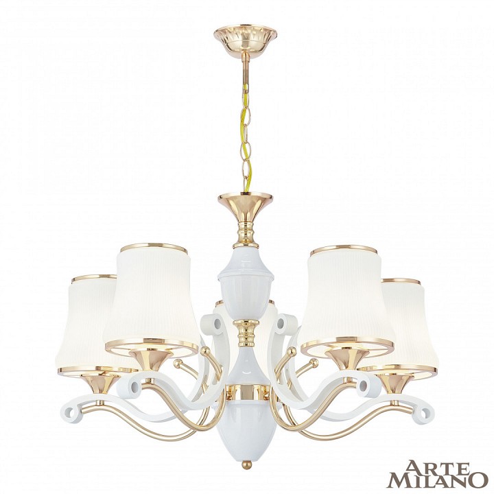 Подвесная люстра arte milano florentia-3987 303987/5 wh/gd