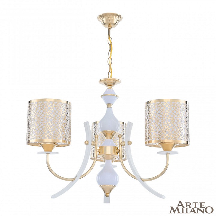 Подвесная люстра arte milano florentia-6067 306067/3 wh/gd