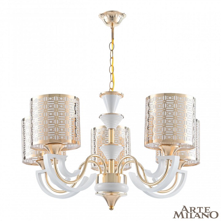 Подвесная люстра arte milano florentia-8857 308857/5 wh/gd