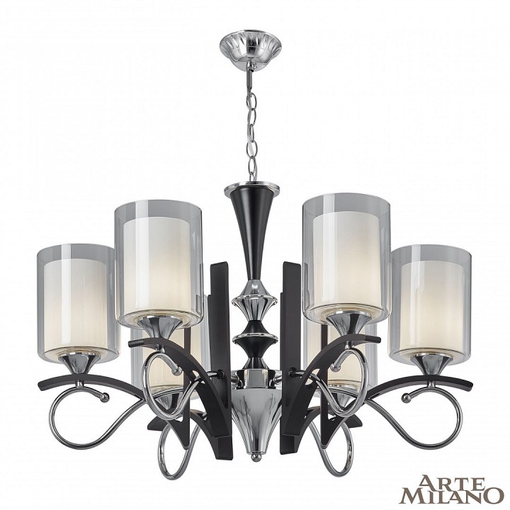 Подвесная люстра arte milano florentia-9167 309167/6 bk/ni
