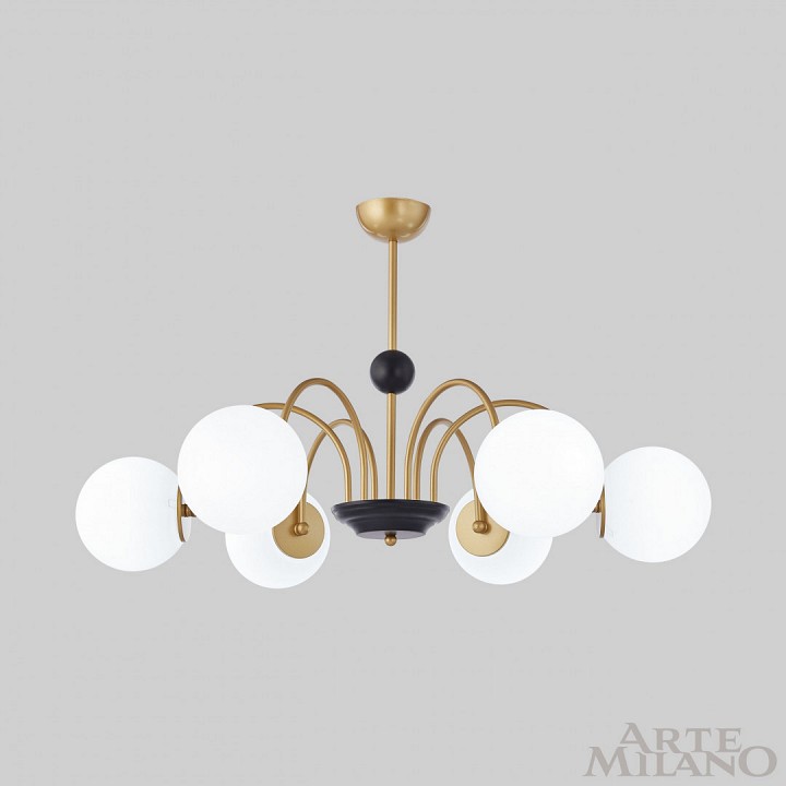 Люстра на штанге arte milano am-napoli 312066/d850/6 bs/bk