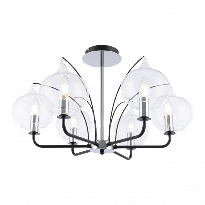 Люстра на штанге arte milano napoli-321007 321007/6 bk.cr