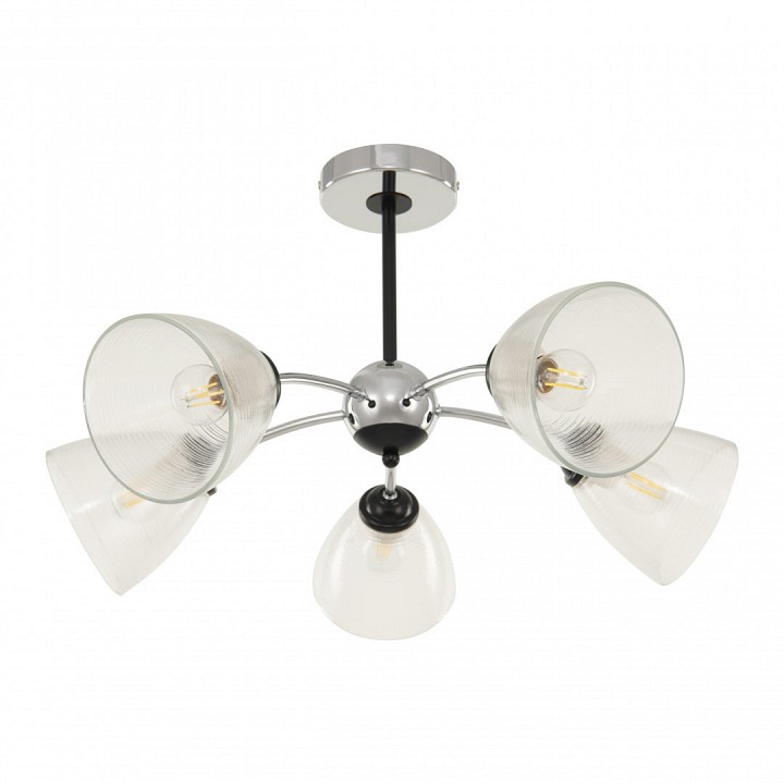 Люстра на штанге arte milano napoli-329007 329007/5 cr.bk