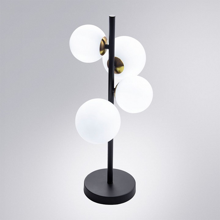 Настольная лампа декоративная arte lamp gemini a2243lt-4bk