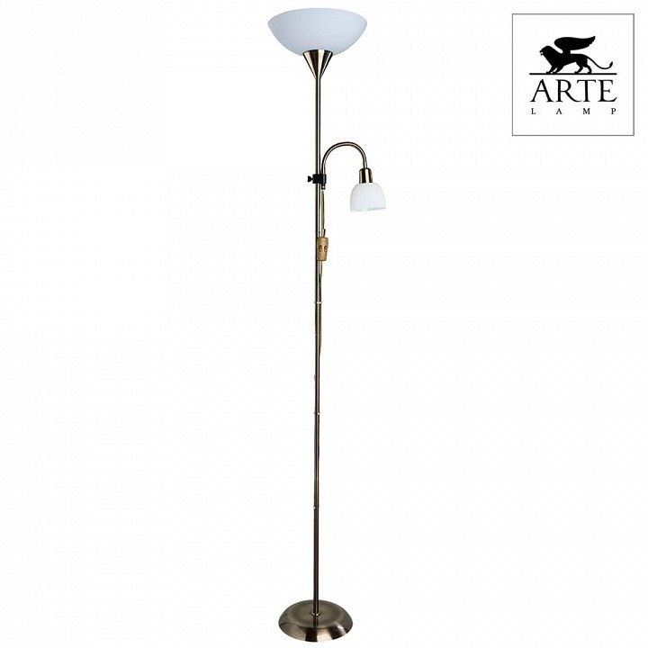 Торшер с подсветкой arte lamp duetto a9569pn-2ab