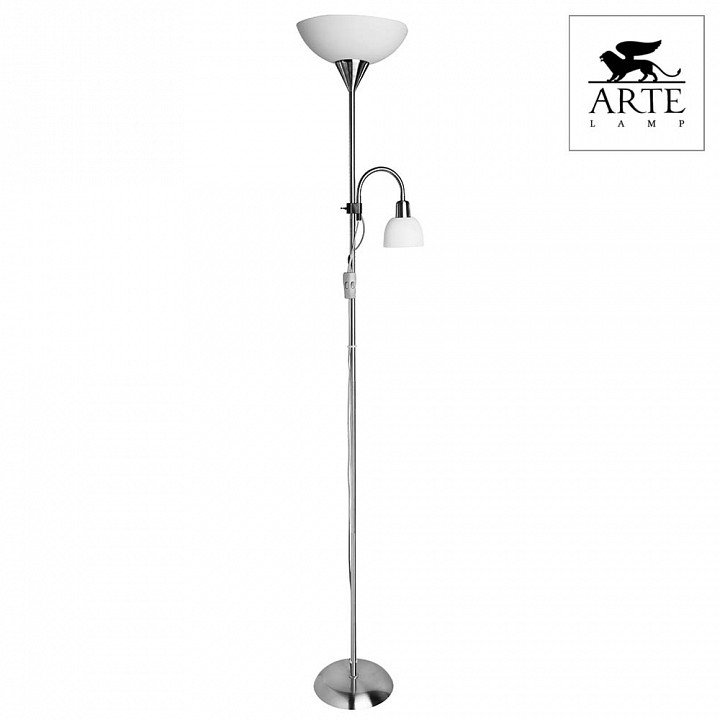 Торшер с подсветкой arte lamp duetto a9569pn-2ss