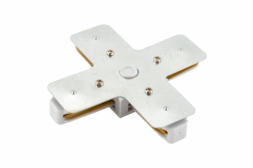 Соединитель x-образный для треков denkirs dk track white tr1104-wh