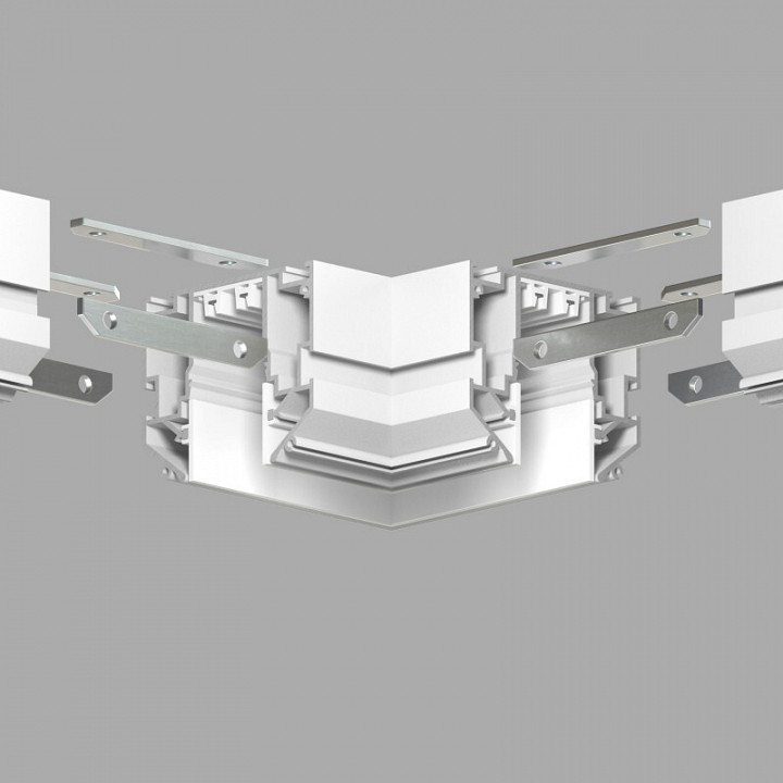 Соединитель угловой l-образный для треков встраиваемых denkirs smart one tr2026-wh