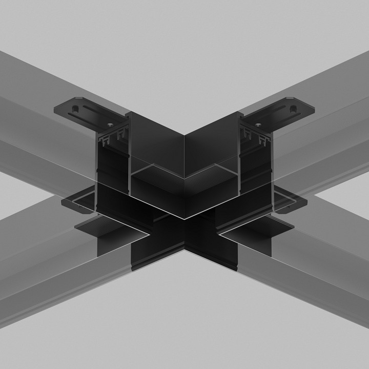 Соединитель x-образный для треков denkirs smart hide tr2114-bk