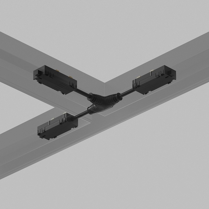 Токопровод t-образный центральный denkirs smart uni tr2115-bk