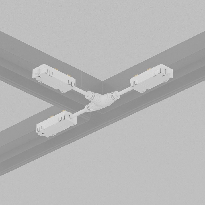 Токопровод t-образный центральный denkirs smart uni tr2115-wh