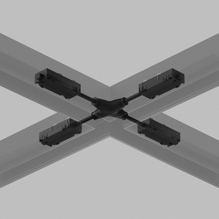 Токопровод x-образный центральный denkirs smart uni tr2116-bk