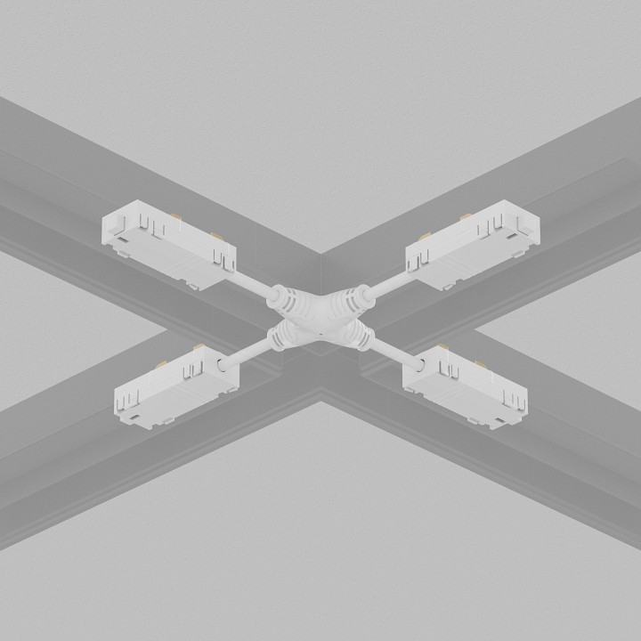 Токопровод x-образный центральный denkirs smart uni tr2116-wh