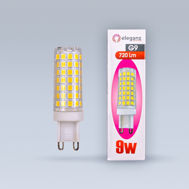 Лампа светодиодная eleganz  g9 9вт 3000k 1310