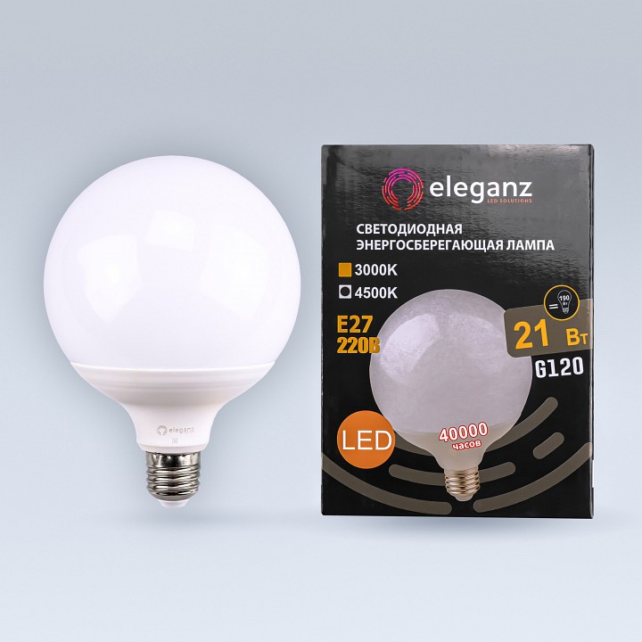 Лампа светодиодная eleganz  e27 21вт 4500k el-0092