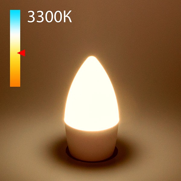 Лампа светодиодная elektrostandard свеча e27 8вт 3300k a048352