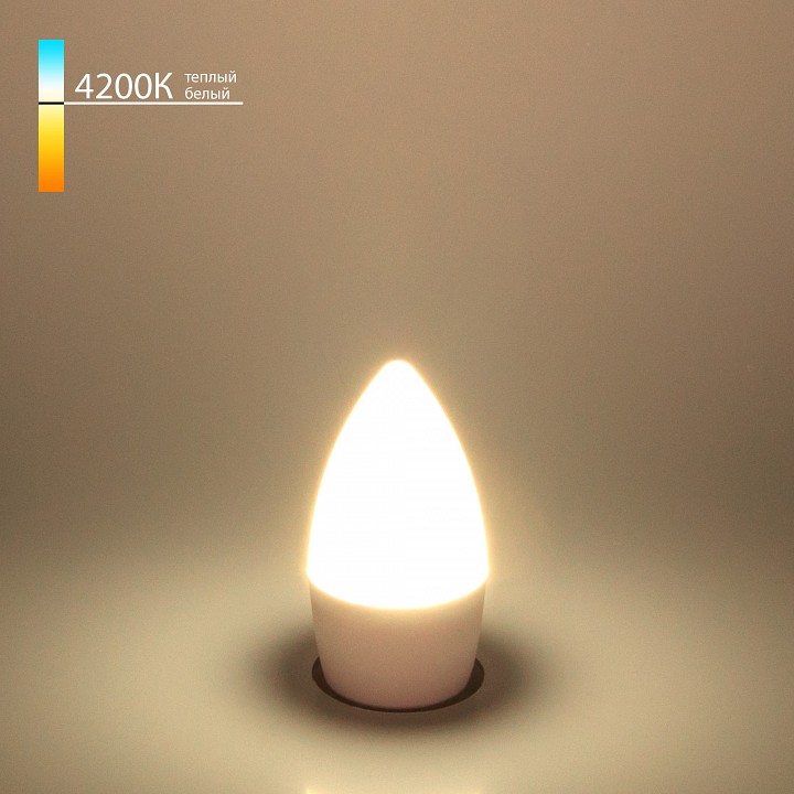 Лампа светодиодная elektrostandard свеча e27 6вт 4200k a048675