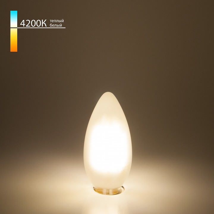 Лампа светодиодная elektrostandard свеча f e14 9вт 4200k a050133