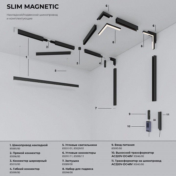 Встраиваемый светильник elektrostandard slim magnetic a067374