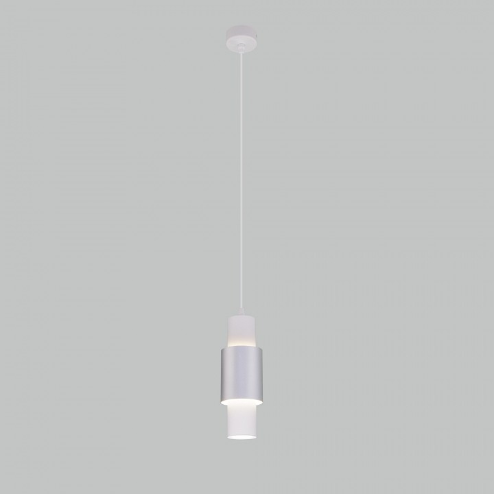 Подвесной светильник eurosvet bento 50204/1 led белый/матовое серебро
