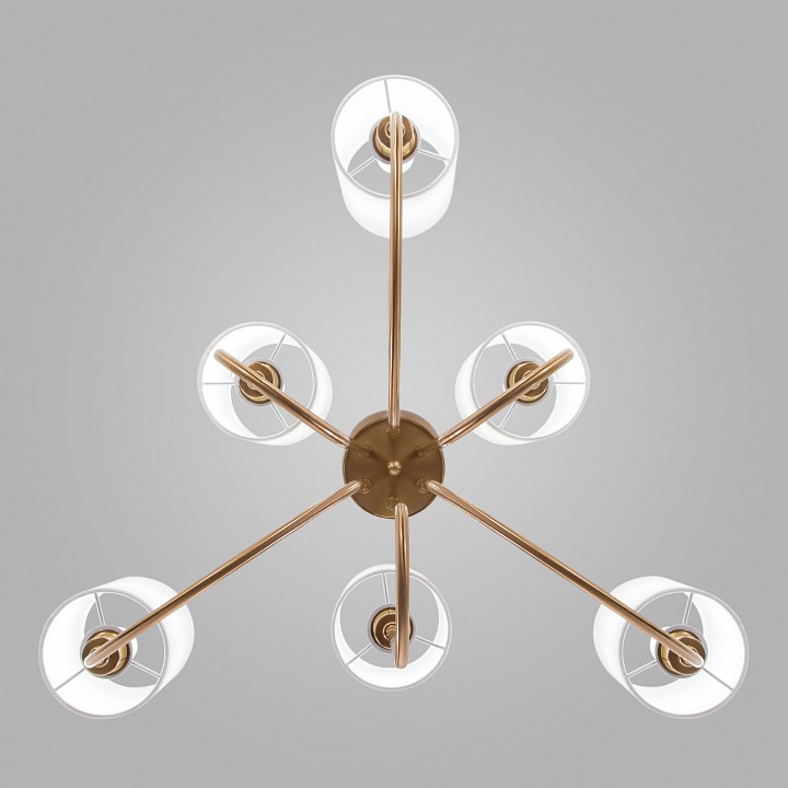 Люстра на штанге eurosvet abbey 60164/6 латунь