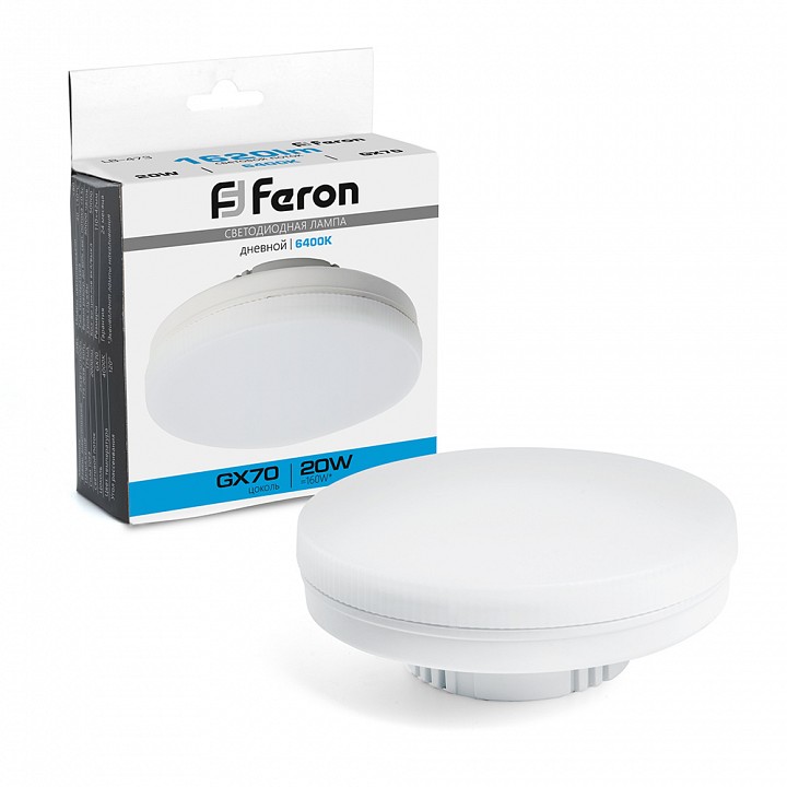 Лампа светодиодная feron lb-473 gx70 20вт 6400k 48308