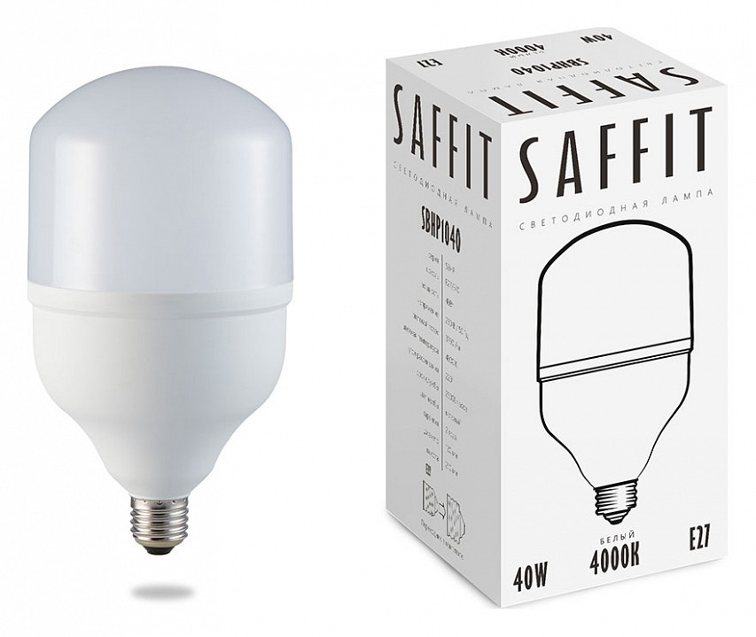 Лампа светодиодная feron saffit sbhp1040 e27 40вт 4000k 55092