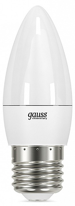 Лампа светодиодная gauss led elementary candle e27 8вт 3000k 33218