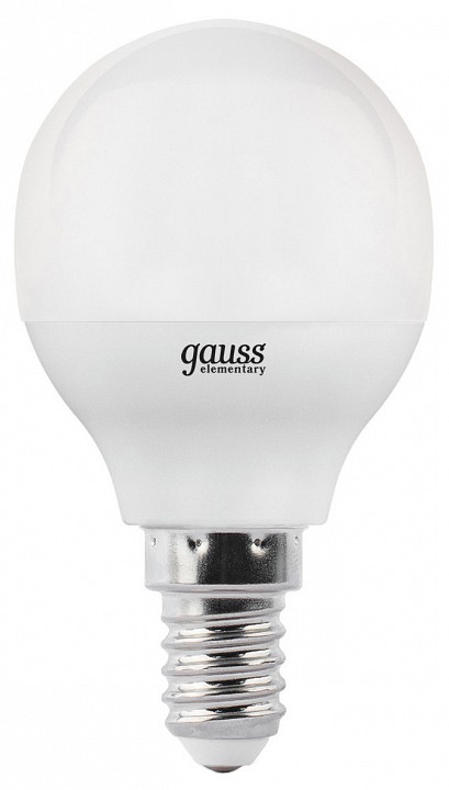 Лампа светодиодная gauss led elementary globe e14 6вт 4100k 53126
