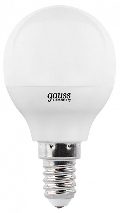 Лампа светодиодная gauss led elementary globe e14 8вт 4100k 53128