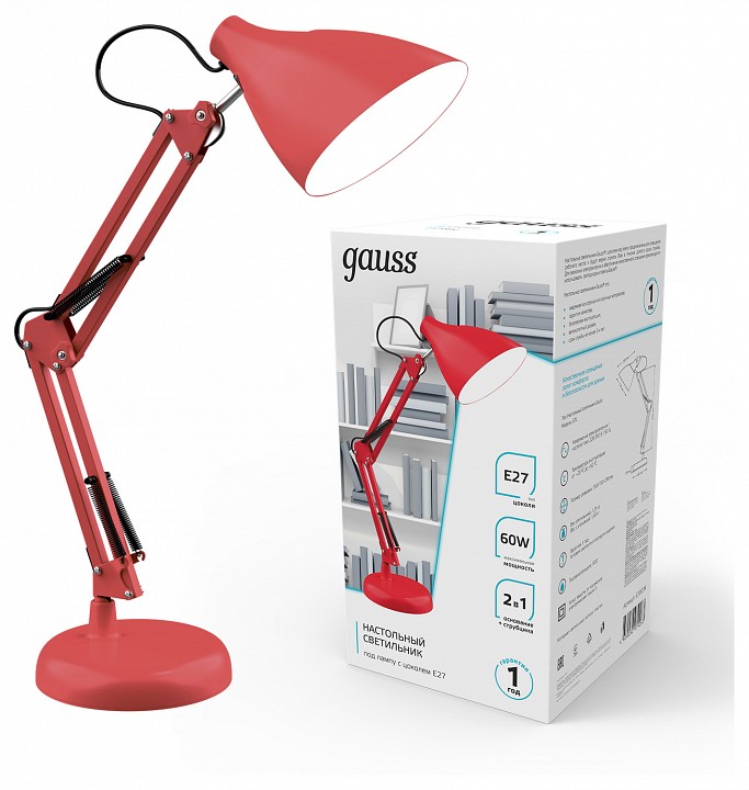 Настольная лампа офисная gauss gt003 gt0034