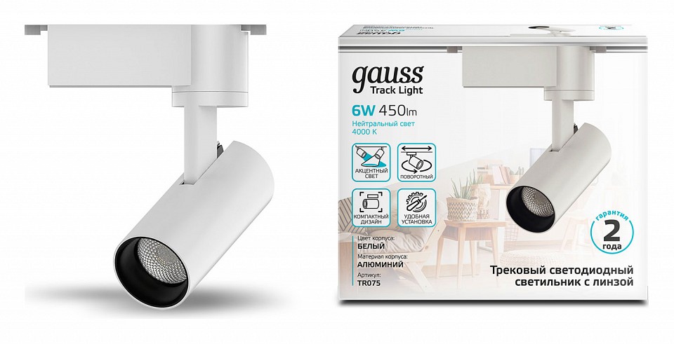 Светильник на штанге gauss tr tr075
