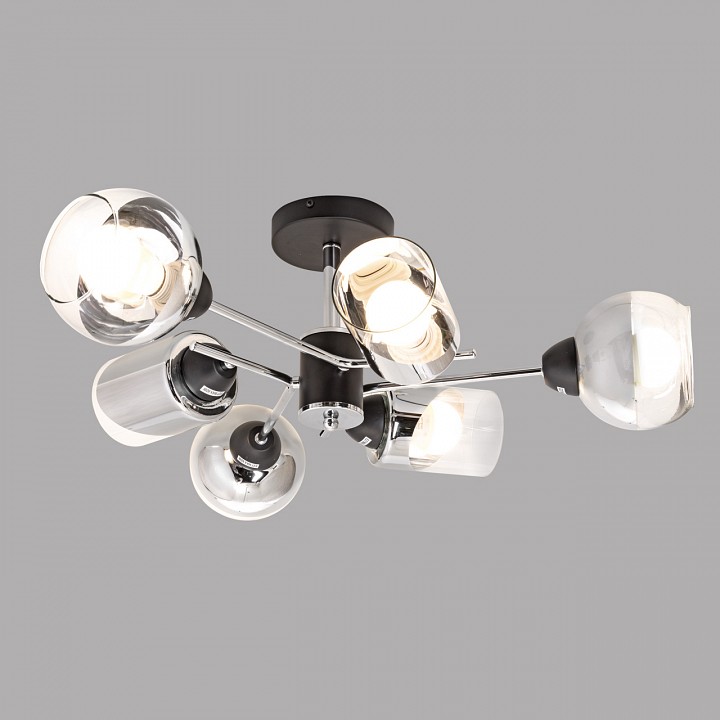 Потолочная люстра imex md.8243 md.8243-6-s-bk+ch