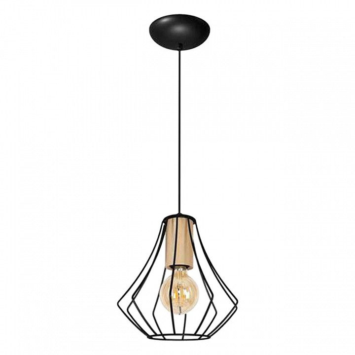 Подвесной светильник imex md.9050 md.9050-1-p-bk+wood