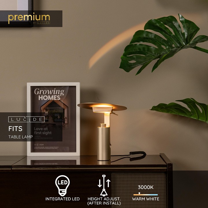 Настольная лампа декоративная lucide fits 5554/09/02