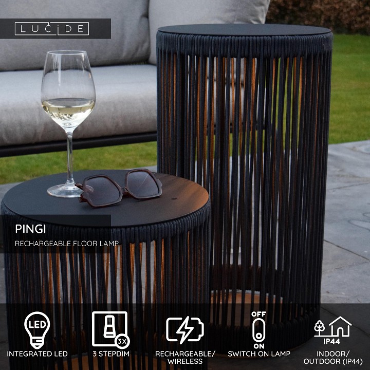 Наземный низкий светильник lucide pingi 06822/62/30