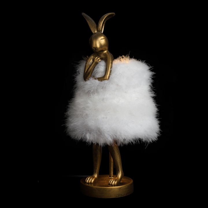 Настольная лампа декоративная loft it lapine 10315/a white fluff