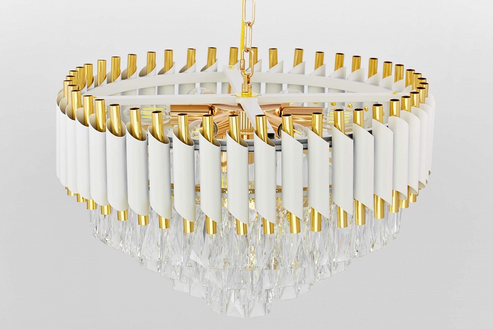 Подвесная люстра lumina deco mazini ldp 6003-500 wt+f.gd