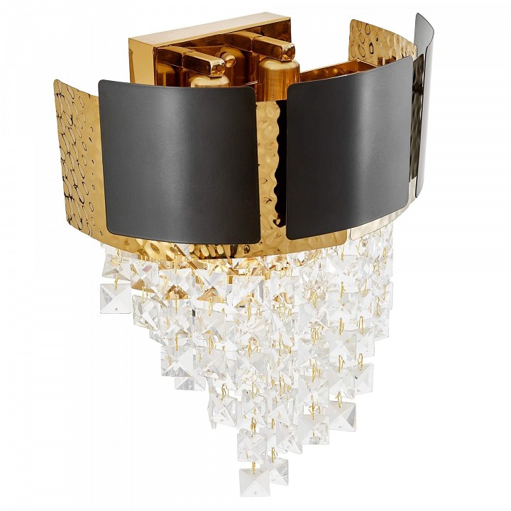 Накладной светильник lumina deco molina ldw 7045-2 bk+gd